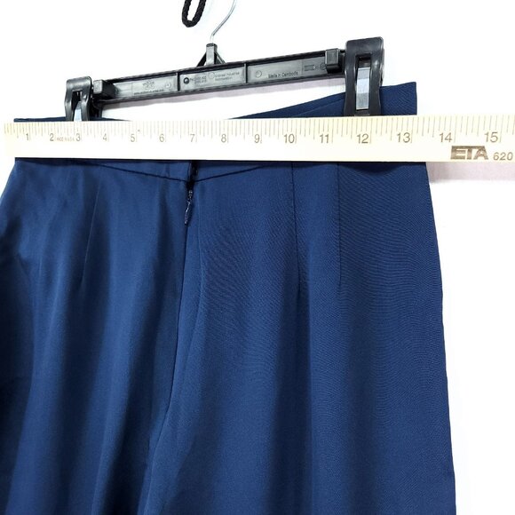 Carolina Herrera Silk Trousers Size 8 Straight leg Flat front Brown Back Zip - Picture 7 of 15